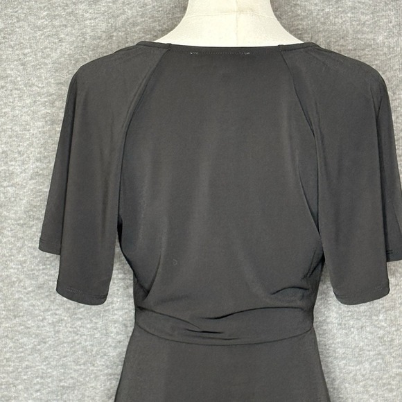 WeWoreWhat Cutout Asymmetrical Black Stretch Flower Midi Dress Womens Size M - Picture 8 of 15